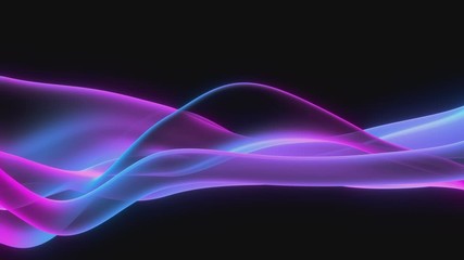 Poster - Looped animation. Abstract colorful wavy background in bright rainbow colors. Modern colorful wallpaper. 3d rendering.