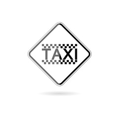 Canvas Print - Taxi signpost icon isolated on white background