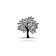 Tree icon isolated on white background