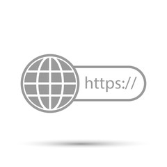 Gray internet icon go to web sign
