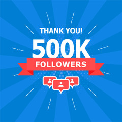 500K added folks, thank you. A combination of different objects is depicted on a blue background.