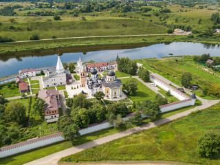 Wall Mural - Orthodox male monastery in the Staritsa city on the Volga River