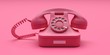 © Rawf8 - Telephone vintage on pink color background. 3d illustration
