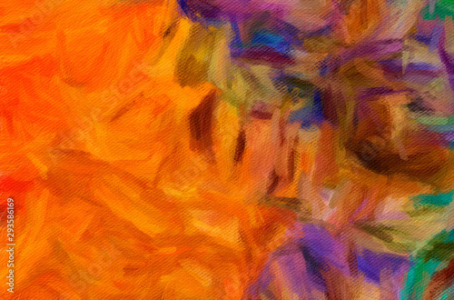 Oil painting style texture background. Hand drawn abstraction on canvas. Mult...