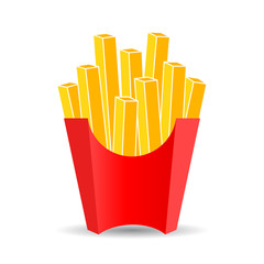 Wall Mural - French fries vector cartoon