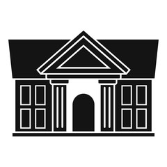 Poster - Justice court building icon. Simple illustration of justice court building vector icon for web design isolated on white background