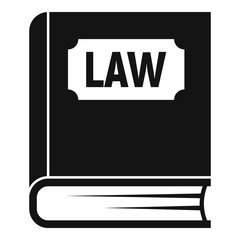 Poster - Law book icon. Simple illustration of law book vector icon for web design isolated on white background
