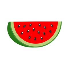 Poster - Part of watermelon icon. Flat illustration of part of watermelon vector icon for web design