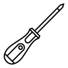 Poster - cross screwdriver icon. outline cross screwdriver vector icon for web design isolated on white backg