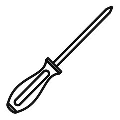 Poster - Screwdriver tool icon. Outline screwdriver tool vector icon for web design isolated on white background