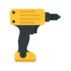 Sticker - Electric wireless drill icon. Flat illustration of electric wireless drill vector icon for web design