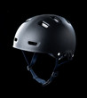 © showcake - Black skater helmet on black background