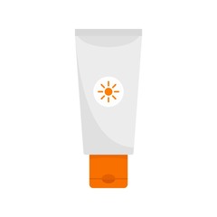 Poster - Sun lotion tube icon. Flat illustration of sun lotion tube vector icon for web design