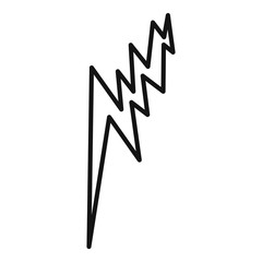 Poster - lightning bolt icon. outline lightning bolt vector icon for web design isolated on white background
