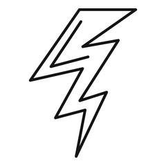 Poster - flash lightning bolt icon. outline flash lightning bolt vector icon for web design isolated on white