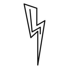 Sticker - Voltage lightning bolt icon. Outline voltage lightning bolt vector icon for web design isolated on white background