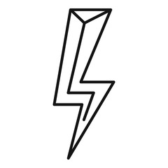 Poster - energy lightning bolt icon. outline energy lightning bolt vector icon for web design isolated on whi