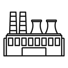 Poster - Coal industry factory icon. Outline coal industry factory vector icon for web design isolated on white background