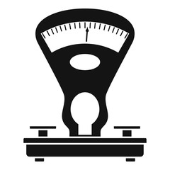 Poster - Retro mechanical scales icon. Simple illustration of retro mechanical scales vector icon for web design isolated on white background