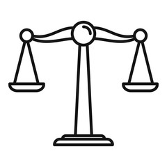 Poster - balance icon. outline balance vector icon for web design isolated on white background