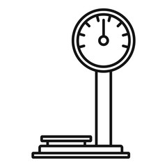 Poster - Market weight scales icon. Outline market weight scales vector icon for web design isolated on white background