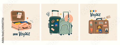 Cuadros en Lienzo Bon voyage! Luggage bags, suitcases, baggage, travel bags