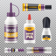 © Elegant Solution - Super glue stick, tube packages, realistic mockups