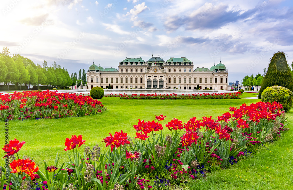 Obraz na płótnie Upper Belvedere palace, Vienna, Austria w salonie
