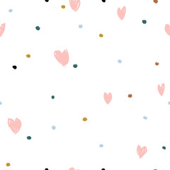 Wall Mural - seamless pattern with hearts. valentine's day, mother's day. wedding, scrapbook, gift wrapping paper