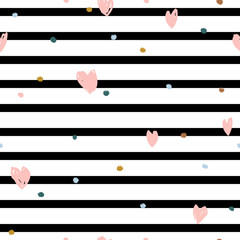 Wall Mural - seamless pattern with hearts. valentine's day, mother's day. wedding, scrapbook, gift wrapping paper