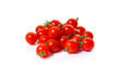fresh mini tomatoes on a white background