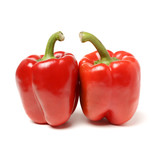 Fototapeta Kuchnia - fresh bell pepper (capsicum) on white background