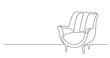 continuous line drawing of elegant comfortable lounge armchair