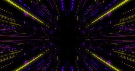 Poster - Flying futuristic central processing unit. electronic circuitry within a computer that carries out the instructions of a computer program performing arithmetic, logic, controlling. loop / 3D render
