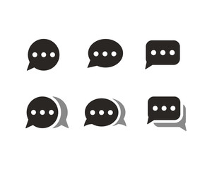 Chat icon set symbol vector