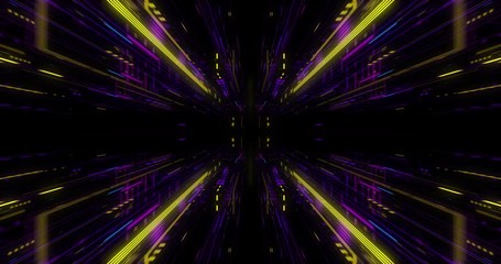 Poster - Flying futuristic central processing unit. electronic circuitry within a computer that carries out the instructions of a computer program performing arithmetic, logic, controlling. loop / 3D render