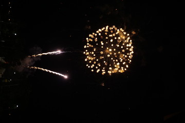 abstract colored firework background,fireworks light up the sky
