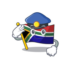 Sticker - Police flag south africa on a character