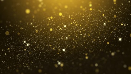 Wall Mural - luxury gold particle glitter abstract background for happy new year and merry christmas festive seas