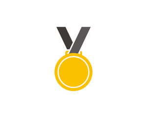 Gold medal icon symbol vector