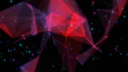 Wall Mural - black lines abstract technology background
