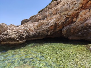 rocks and sea