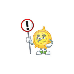 Sticker - With sign design alarm clock in cartoon character