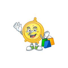 Poster - Shopping alarm clock cartoon character with mascot