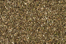 Dried Oregano Texture. Background With Copyspace. Close Up. Top View