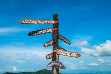 Sticker - Guide post at Doi Tung view point