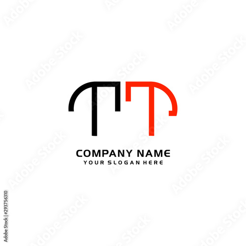 Icon Design Logo Letters Tt Minimalist Oval Shaped Logo With