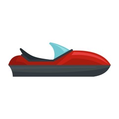 Wall Mural - Race jet ski icon. Flat illustration of race jet ski vector icon for web design