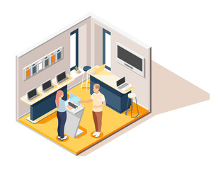 Wall Mural - promoter isometric composition