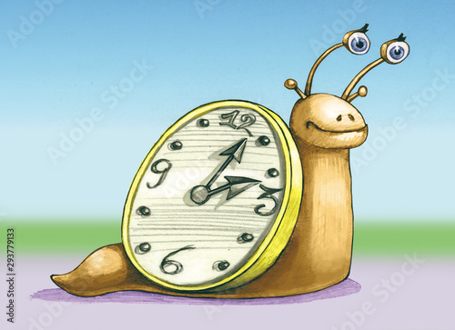 Fotomural slow time allegoric illustration